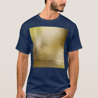 T-shirt Snakeskin en métal or