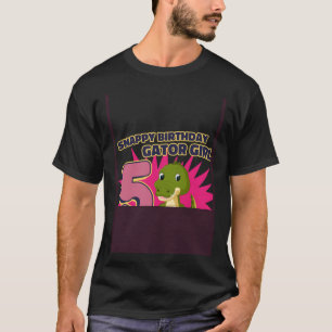 T-shirt Snappy 6e anniversaire Backprint Gator Girl 11