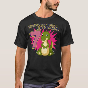 T-shirt Snappy 7th Birthday Gator Girl