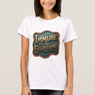 T-shirt Snappy Gold IMUN À TOUT Slogan Tee
