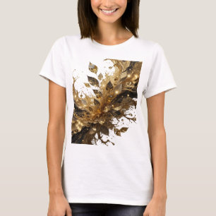 T-shirt Snappy Silver FEUILLES D'OR ET BULLES DE GELÉE