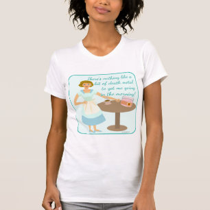T-shirt Snarky Death Metal Cartoon Femme de ménage Caractè