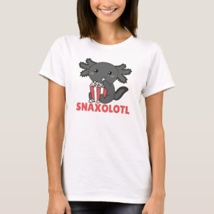 T-shirt Snaxolotl Axolotl Amateurs de doux animaux Popcorn