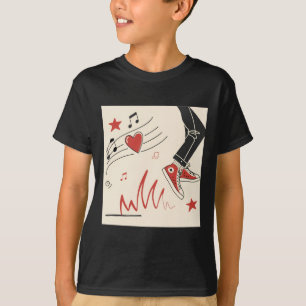 T-shirt Snicker Music Colorful Expressive Art numérique Il