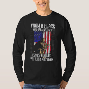 T-shirt Sniper Militaire Sharpshooter Bruit Marksm