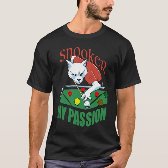 T-shirt Snooker my passion billiard player design snooker (Devant)