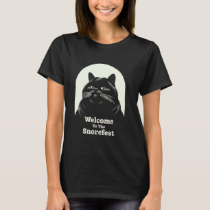 T-shirt Snorefest Chat Ennuyé Lieu de Travail Étudiants Bu