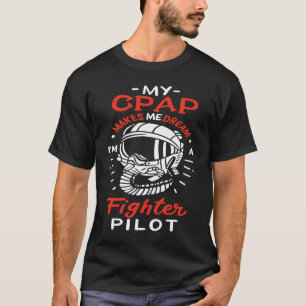 T-shirt Snoring CPAP comme masque de pilote de chasse