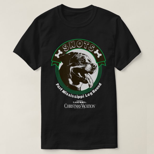T-shirt Snots de vacances de Noël Mississippi Leg Hound (Design devant)