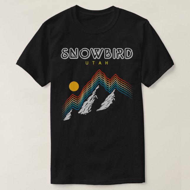T-shirt Snowbird Utah USA Ski 1980 Retro (Design devant)