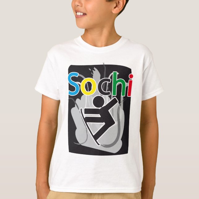 T-shirt Snowboard de sochi (Devant)