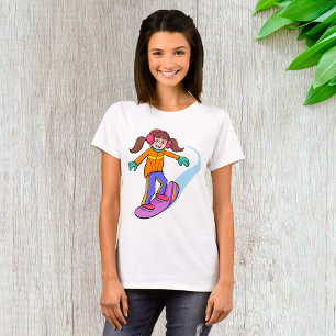 T-shirt Snowboard Girl Snow Fun