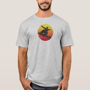 T-shirt Snowboard Jump Retro