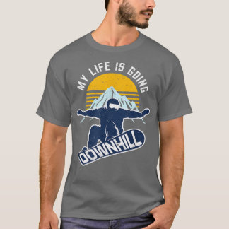 T-shirt Snowboard Ma Vie Va En Hiver Sports D'Hiver