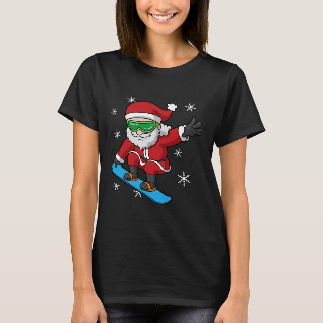 T-shirt Snowboard Noël Père Noël Snowboard Snowboard Snowb (Devant)