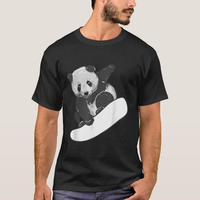 T-shirt Snowboard Panda (Devant)