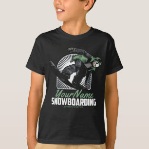 T-shirt Snowboard personnalisé Snow Boarder Shredding 