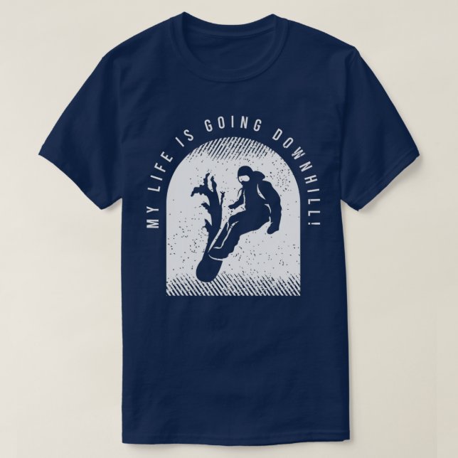 T-shirt Snowboard Pour Un Amoureux Du Snowboard (12) (Design devant)