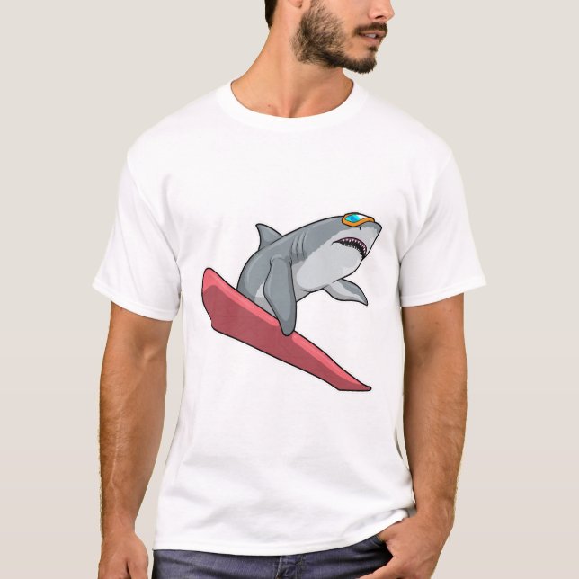 T-shirt Snowboard requin (Devant)