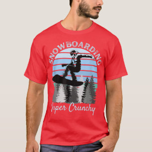 T-shirt Snowboard Super Croquant Cool Vintage Blue Crépusc