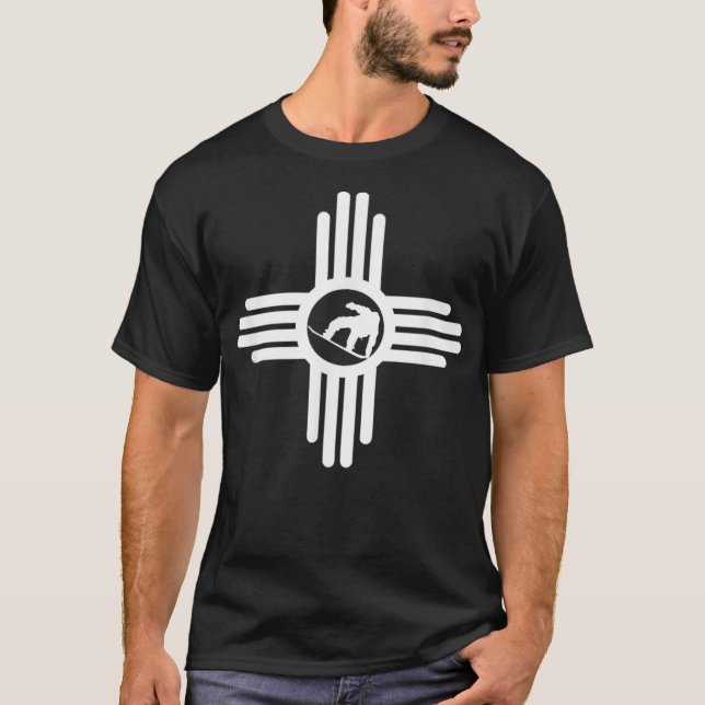 T-shirt Snowboard Zia Sun Symbole Nouveau Mexique Pride Si (Devant)