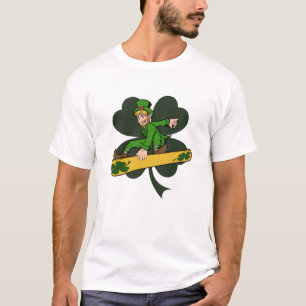 T-shirt Snowboarder Leprechaun St. Patrick's Day