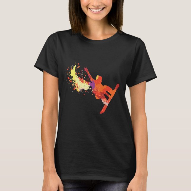 T-shirt Snowboardeur Vie Snowboard Ventilateur Extreme Win (Devant)