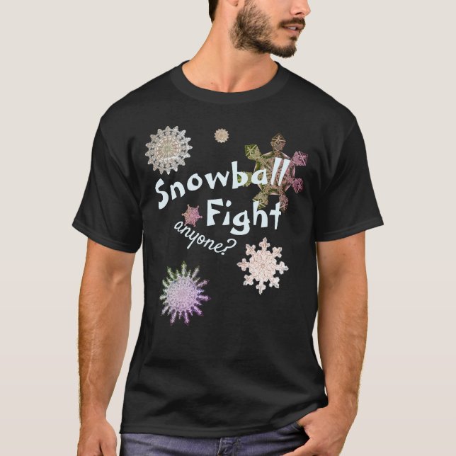 T-shirt Snowflake congelé "Snowball Fight" (Dark) (Devant)