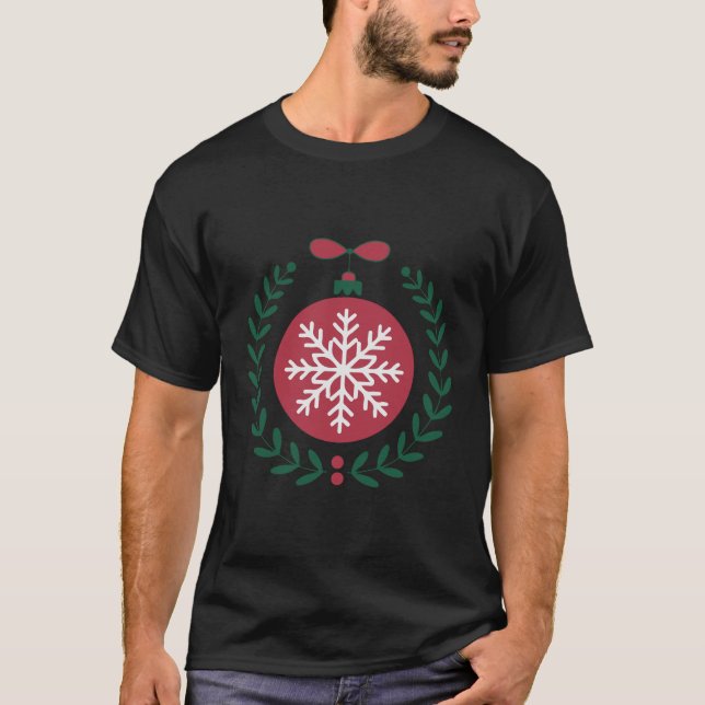 T-shirt Snowflake design pour les amateurs d'hiver (Devant)