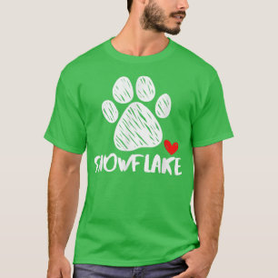 T-shirt Snowflake Nom du chien Chien Chien Chien Chien Chi