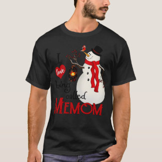 T-shirt Snowflakes vintage Snowman J'Aime Être Appelé Mem