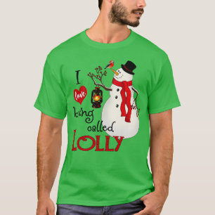 T-shirt Snowflakes vintages Snowman J'adore être appelé Lo