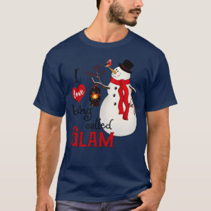 T-shirt Snowflakes vintages Snowman J'Aime Être Appelé Gla