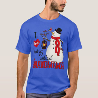 T-shirt Snowflakes vintages Snowman J'Aime Être Appelé Gra