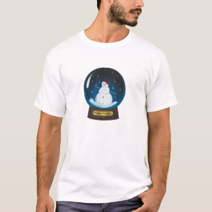T-shirt Snowglobe avec motoneige mignonne