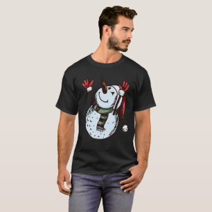 T-shirt Snowman Avec Chapeau De Santa - Nez De Carotte - É