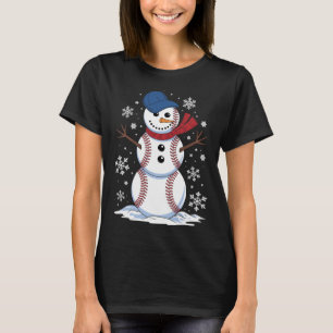 T-shirt Snowman Baseball Hiver Amateurs de sports Hommes F