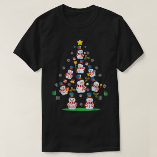 T-shirt Snowman Christmas Tree Holiday Design