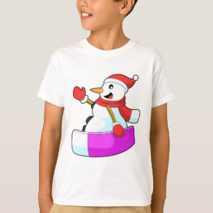 T-shirt Snowman comme Snowboardeur avec Sonowboard.PNG