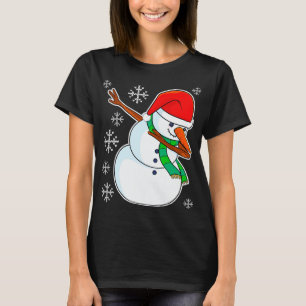 T-shirt Snowman Dabbing Noël Dab Noël Enfants garçons Fill