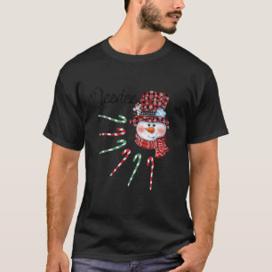 T-shirt Snowman Deedee Sucre de canne Rouge Plaqué cadeau