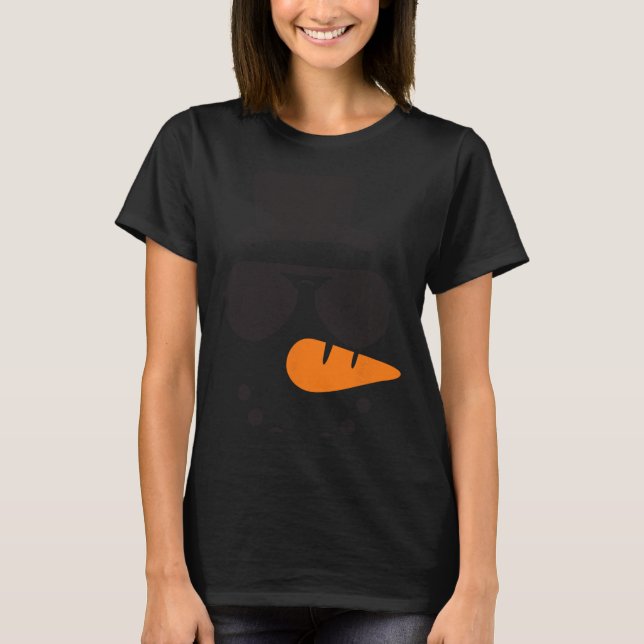 T-shirt Snowman Face Family Christmas Matching Costume Men (Devant)
