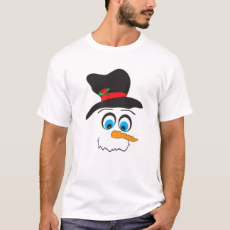 T-shirt Snowman Face Funny Winter Snowman Christmas Carrot