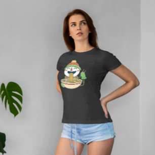 T-shirt Snowman manger Ramen
