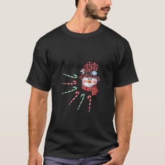 T-shirt Snowman Mawmaw Candy Cane Red Plaid