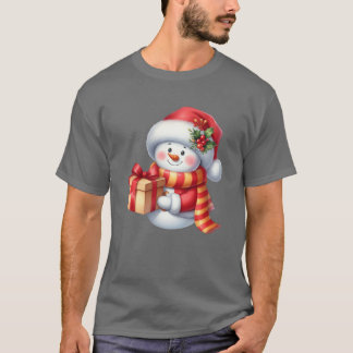 T-shirt Snowman Noël mignon Noël garçon de Noël