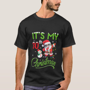 T-shirt Snowman Père Noël Dabbing Together C'est ma 30e