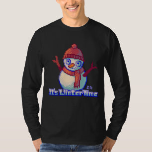 T-shirt Snowman, Pixel Art
