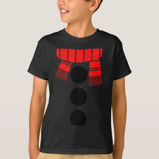T-shirt Snowman Shirt Adult Kids Men Women White Snowman C (Devant)