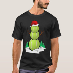 T-shirt Snowman Tennis Ball Santa Hat Noël Pyjama Xma